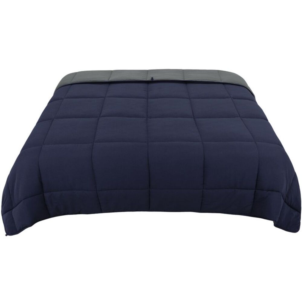 Comforter Quilted Down Alternative Reversible Duvet Insert Dark Gray/Navy TWIN